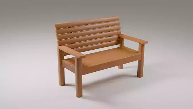 wooden bench
