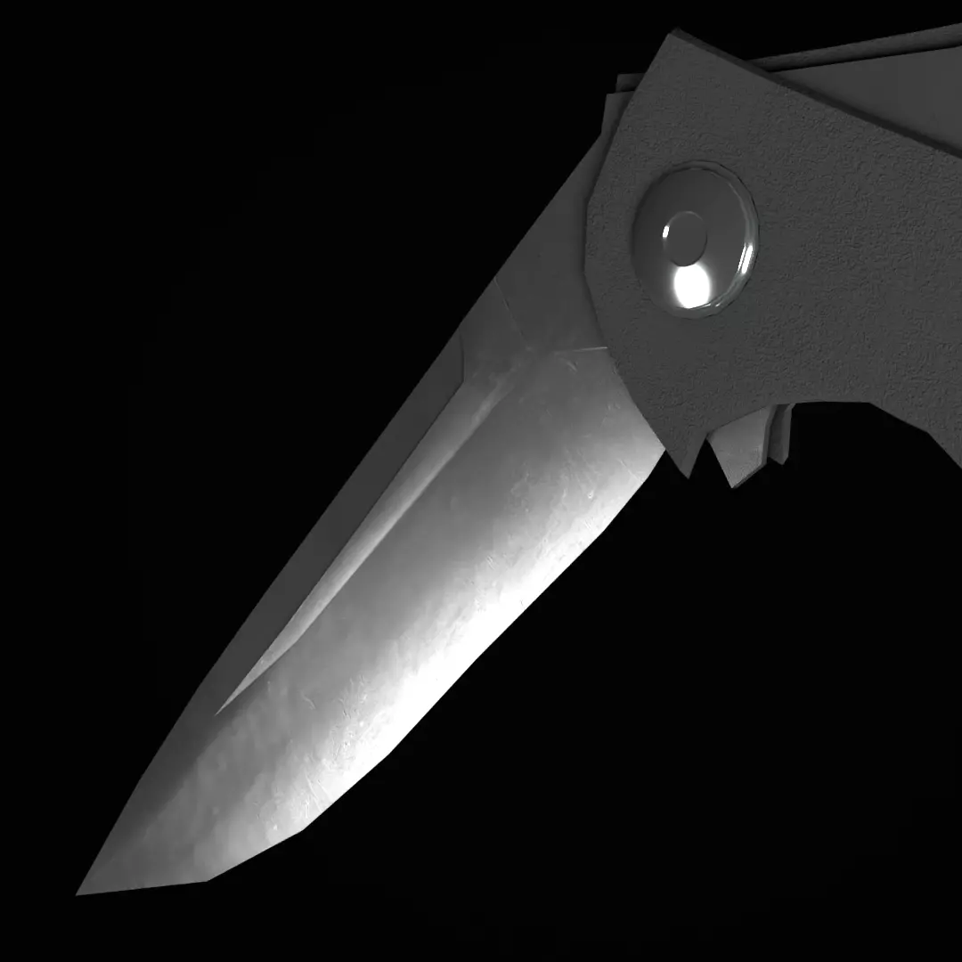 Folding Knife Low-poly 3D model_4