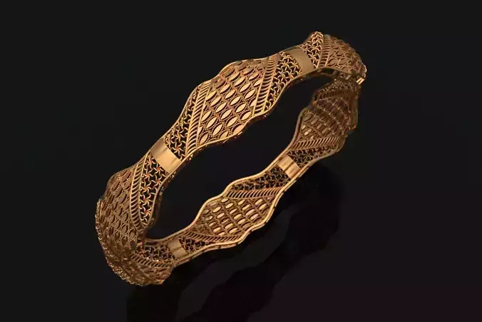 1205 Petal Crest Bangle 60MM-11gm
