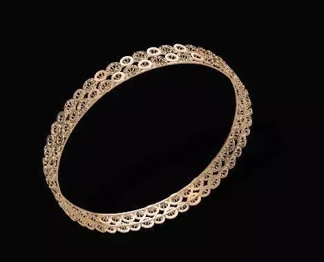1217 Double Row Filigree Bangle 60MM-9gm 3D print model_1