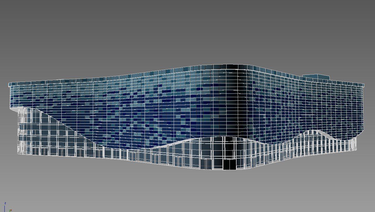 Stadium iceberg Low-poly 3D model_3