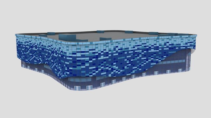 Stadium iceberg Low-poly 3D model