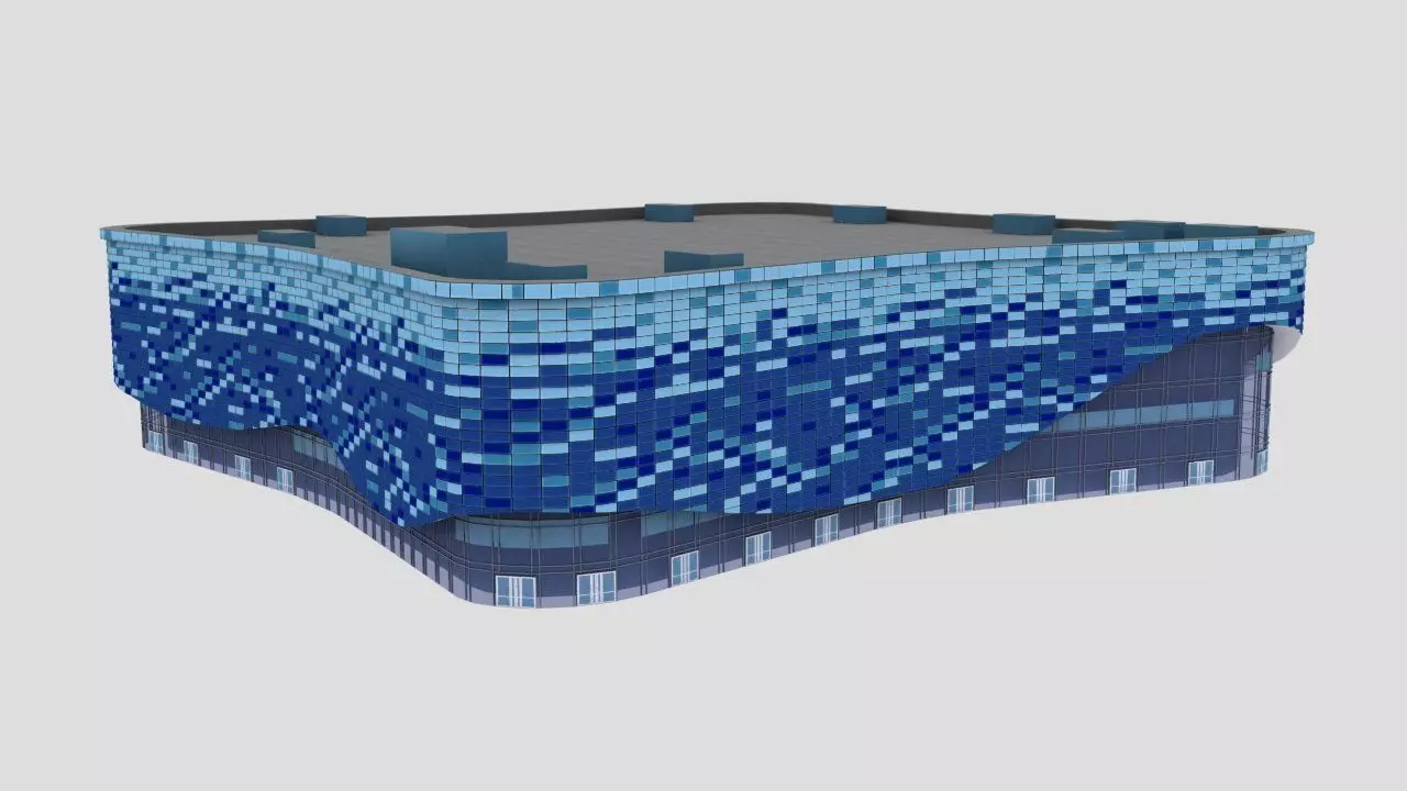 Stadium iceberg Low-poly 3D model_0