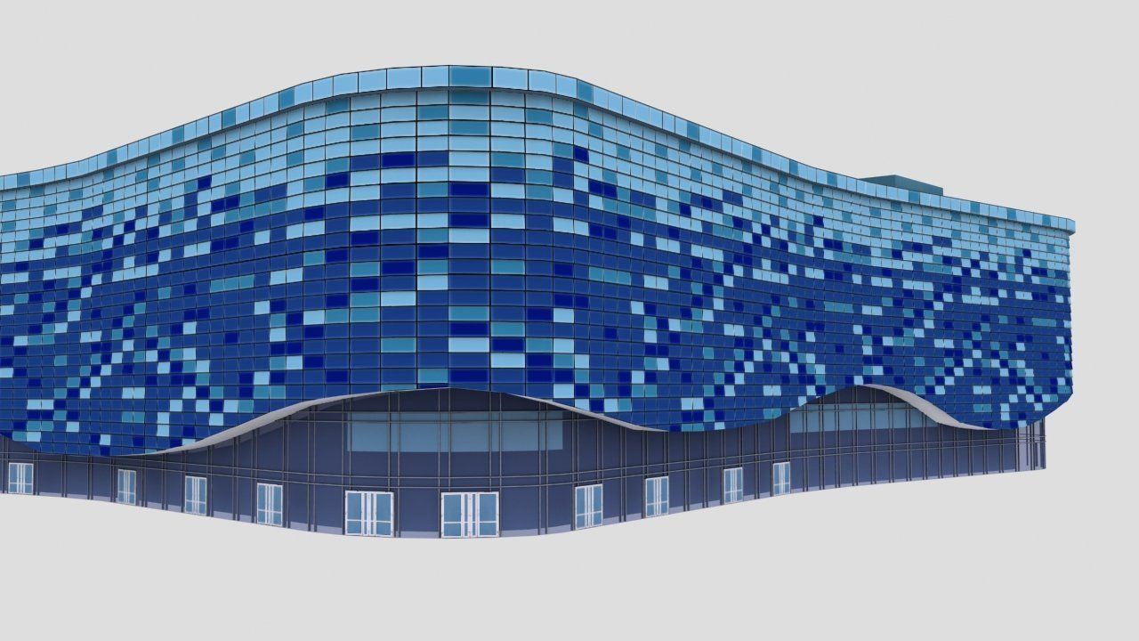 Stadium iceberg Low-poly 3D model_1