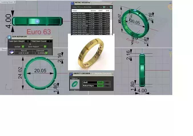 Modern Men Ring a Highlighted Stone and Honeycomb Details mr0300 3D print model