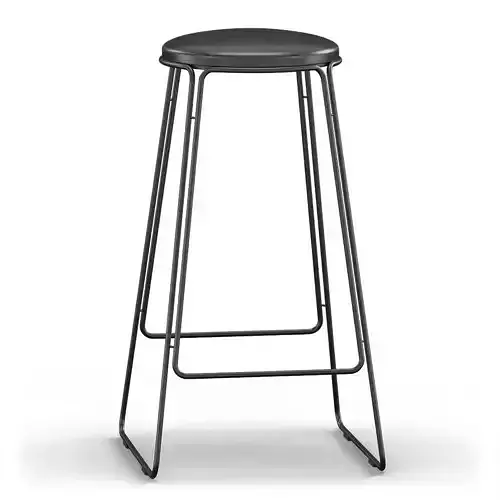 Prop Stool Black Leather OxDenmarq