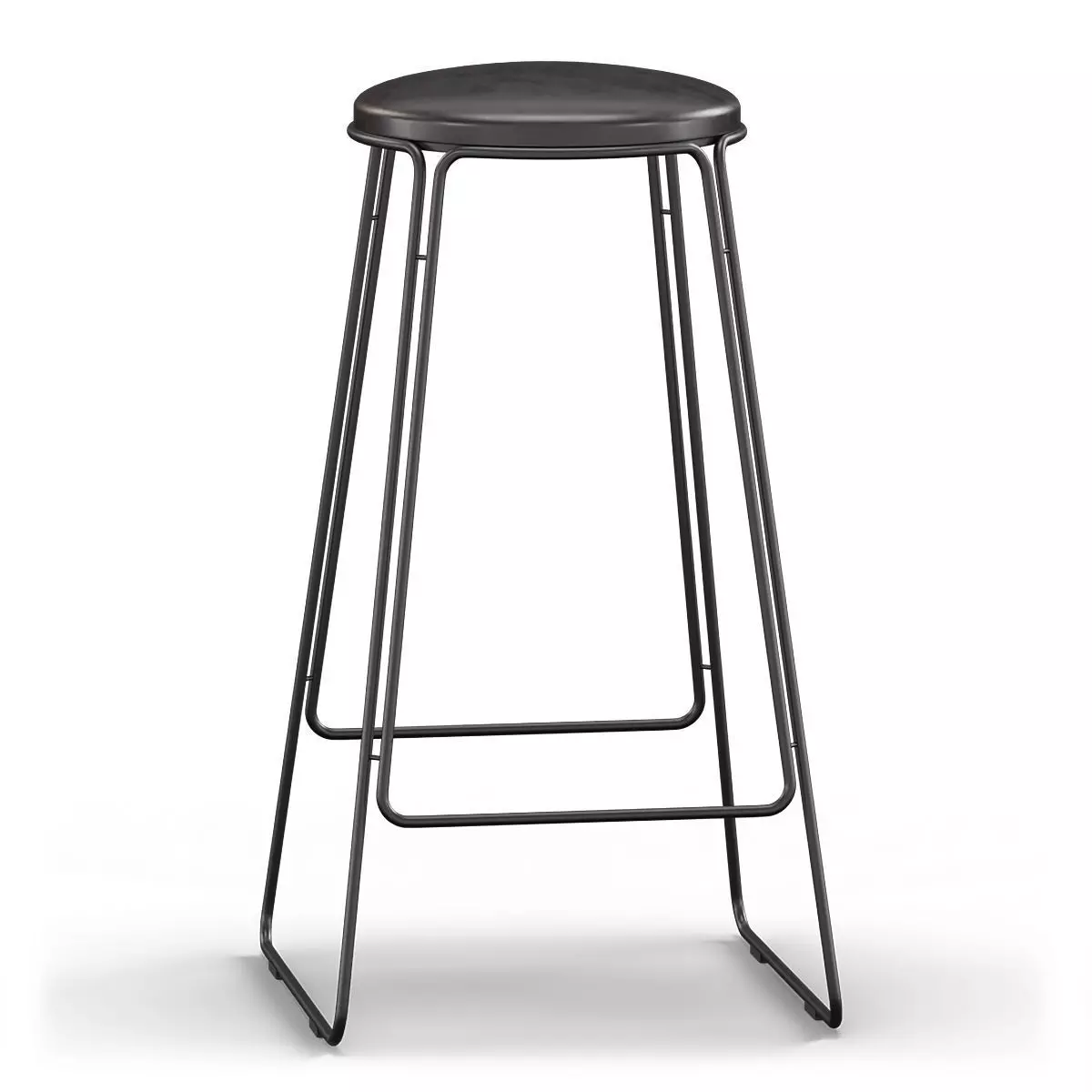Prop Stool Black Leather OxDenmarq 3D model