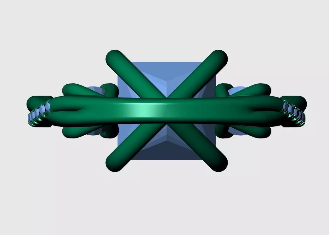 PRINCESS ENGAGEMENT RING 3D print model_10