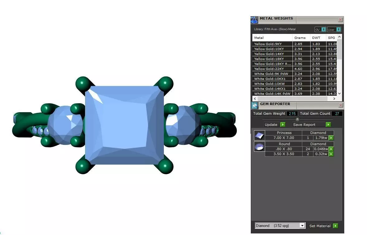 PRINCESS ENGAGEMENT RING 3D print model_9