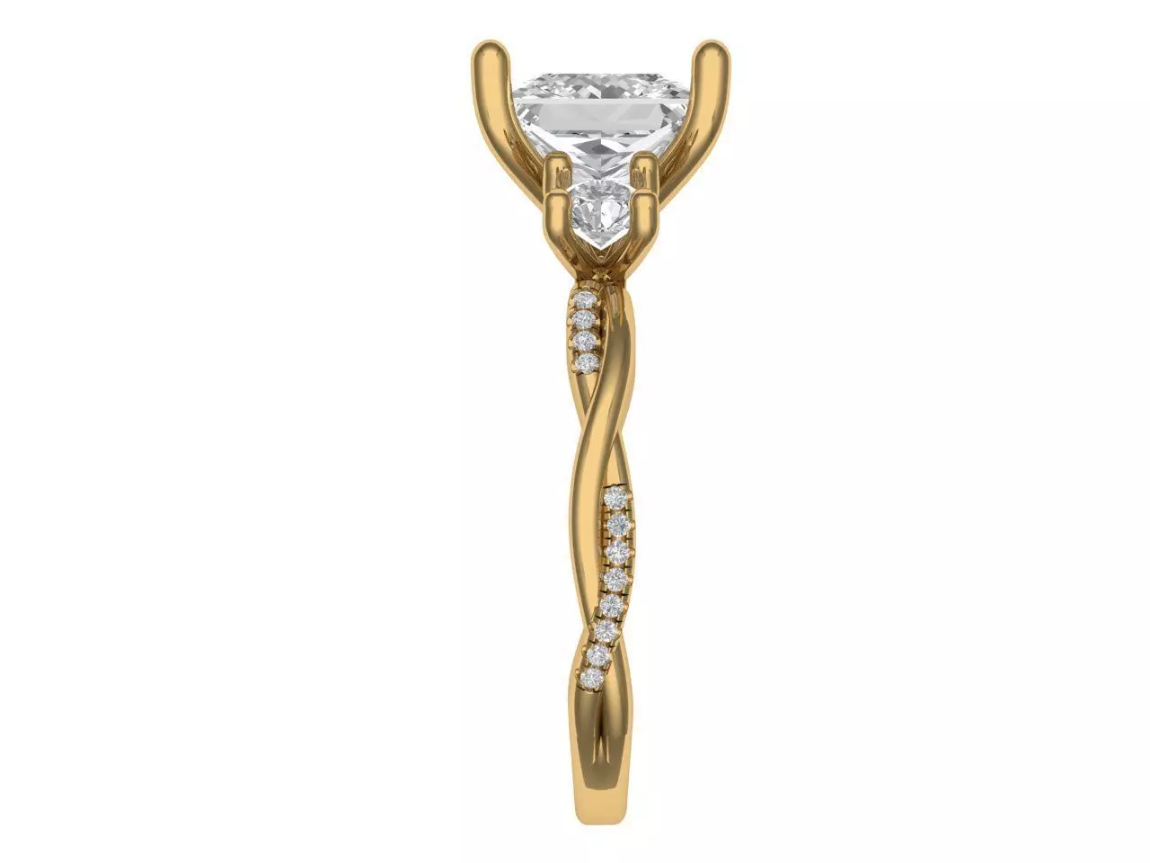 PRINCESS ENGAGEMENT RING 3D print model_5