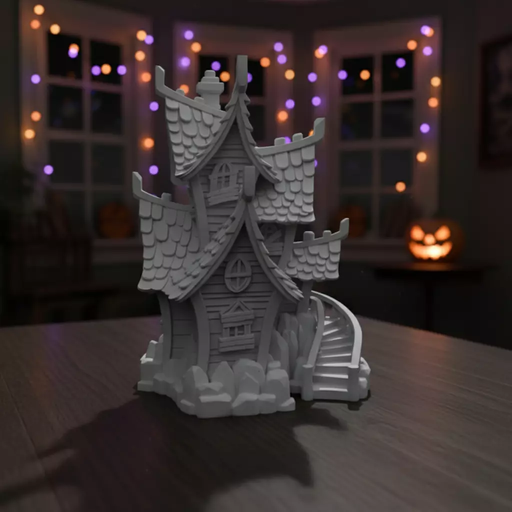 Haunted House Diorama - Halloween 3D Print Model 3D print model_0