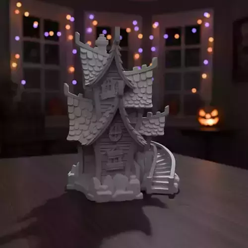 Haunted House Diorama - Halloween 3D Print Model 3D print model Haunted House Diorama - Halloween 3D Print Model 3D print model