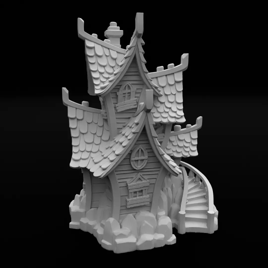 Haunted House Diorama - Halloween 3D Print Model 3D print model_1