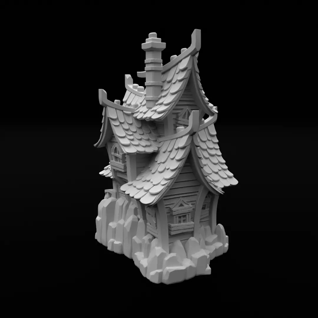 Haunted House Diorama - Halloween 3D Print Model 3D print model_3