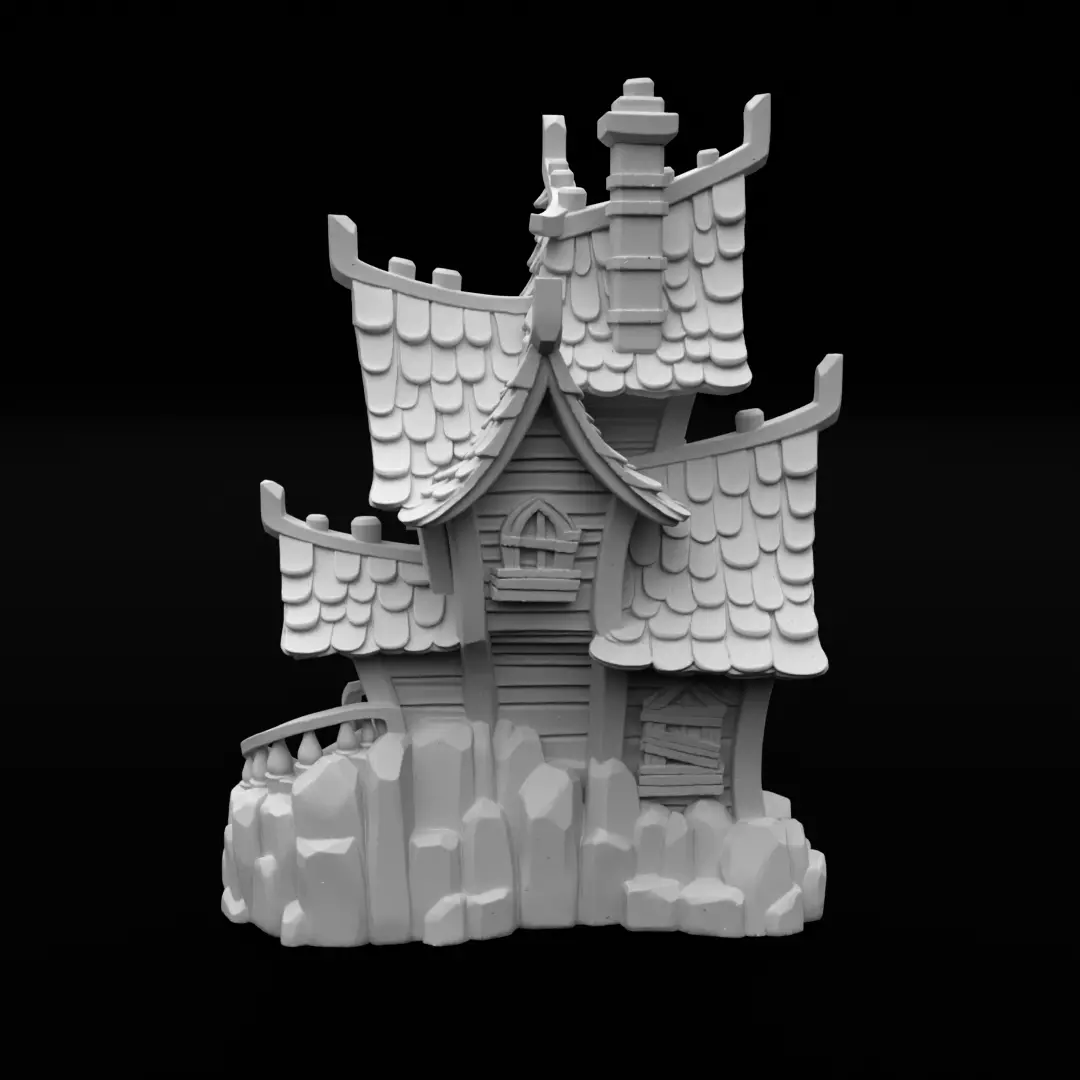 Haunted House Diorama - Halloween 3D Print Model 3D print model_2