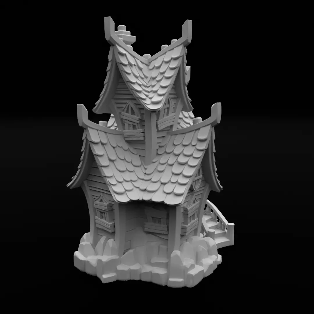 Haunted House Diorama - Halloween 3D Print Model 3D print model_4