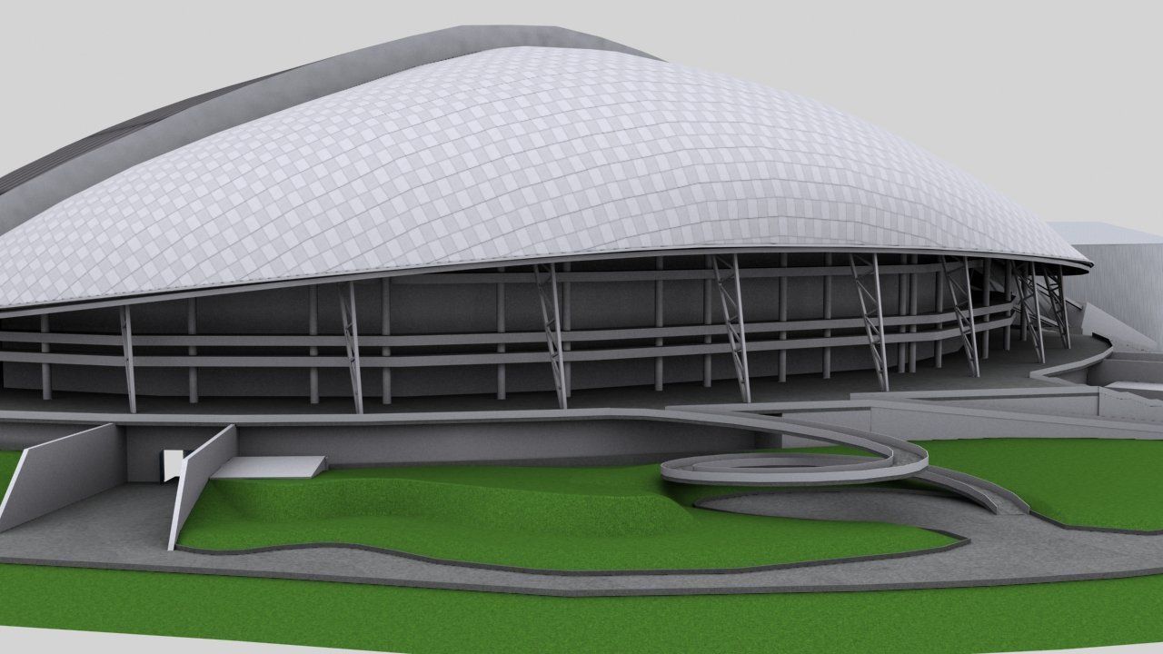 Stadium Fisht Low-poly 3D model_5