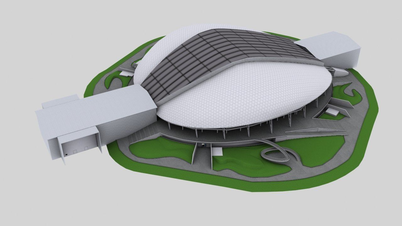 Stadium Fisht Low-poly 3D model_4
