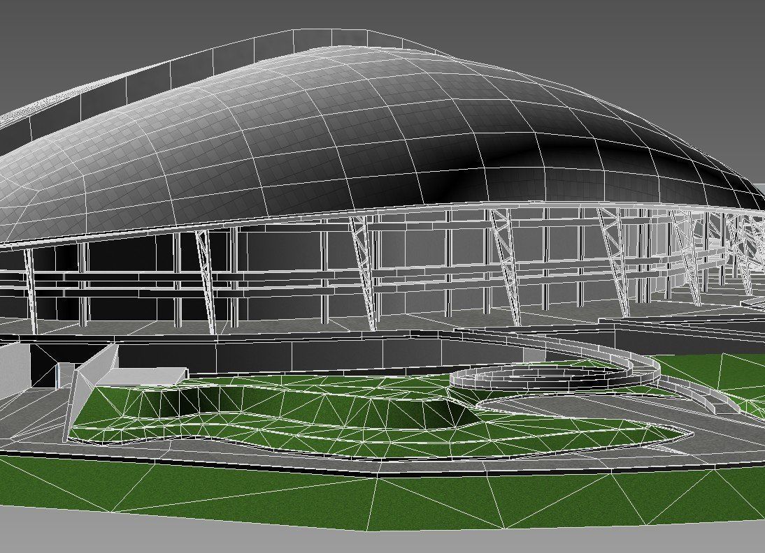 Stadium Fisht Low-poly 3D model_7