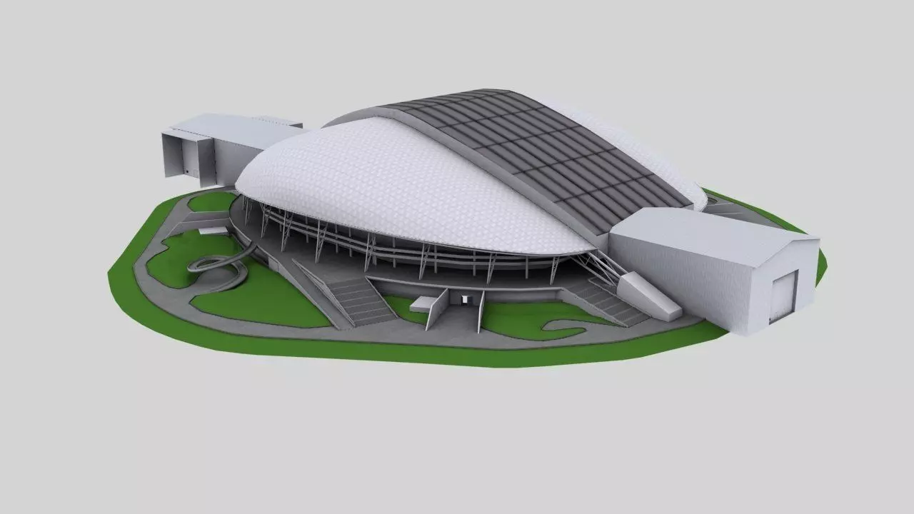 Stadium Fisht Low-poly 3D model_0
