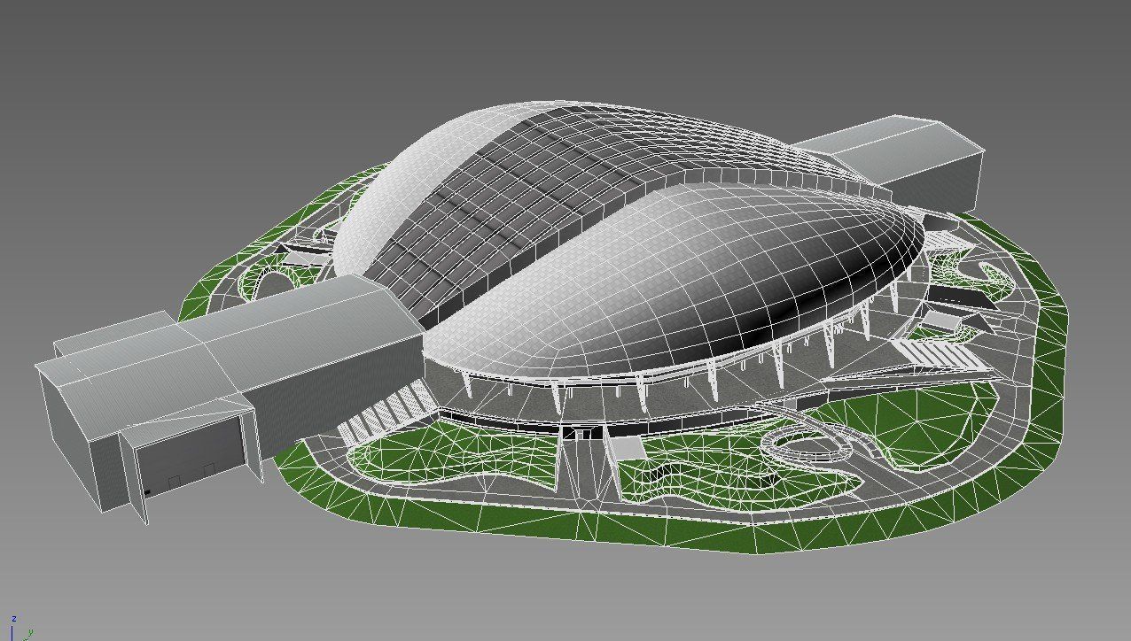 Stadium Fisht Low-poly 3D model_6