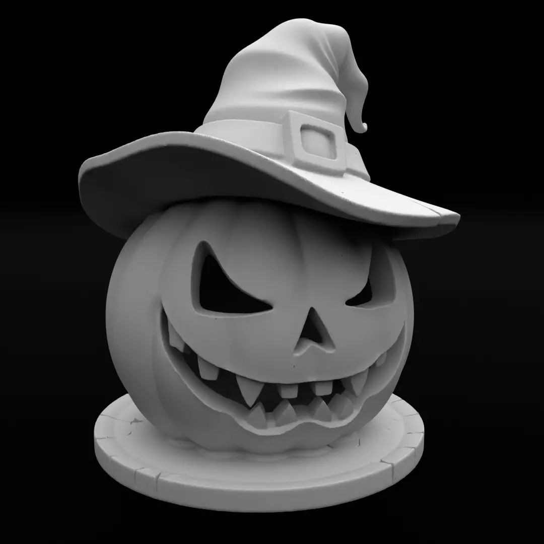 Witch Hat Pumpkin Jack O Lantern - 3D Print Model 3D print model_3