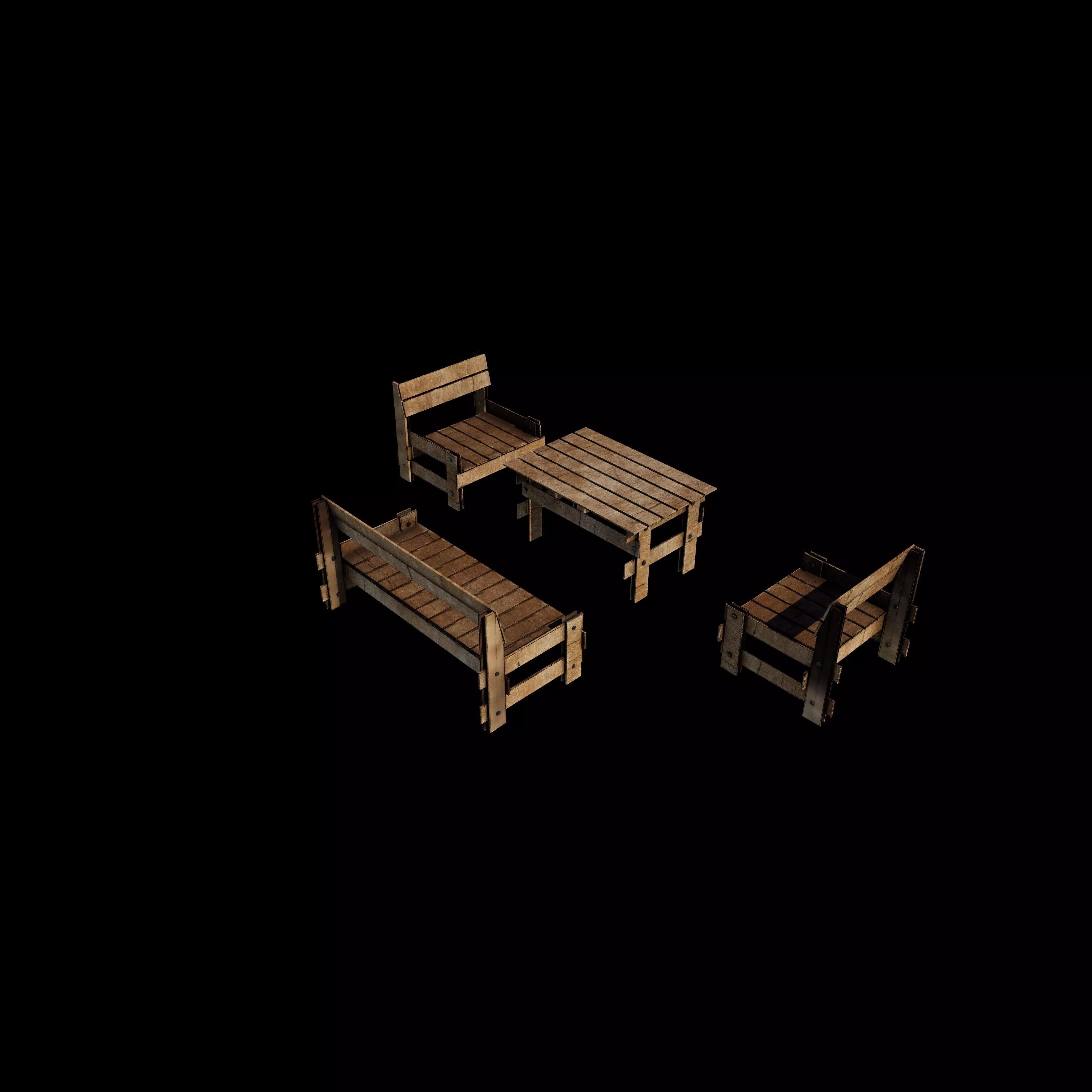 Garden Furniture 3D model_2