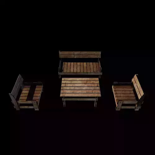 Garden Furniture 3D model 3