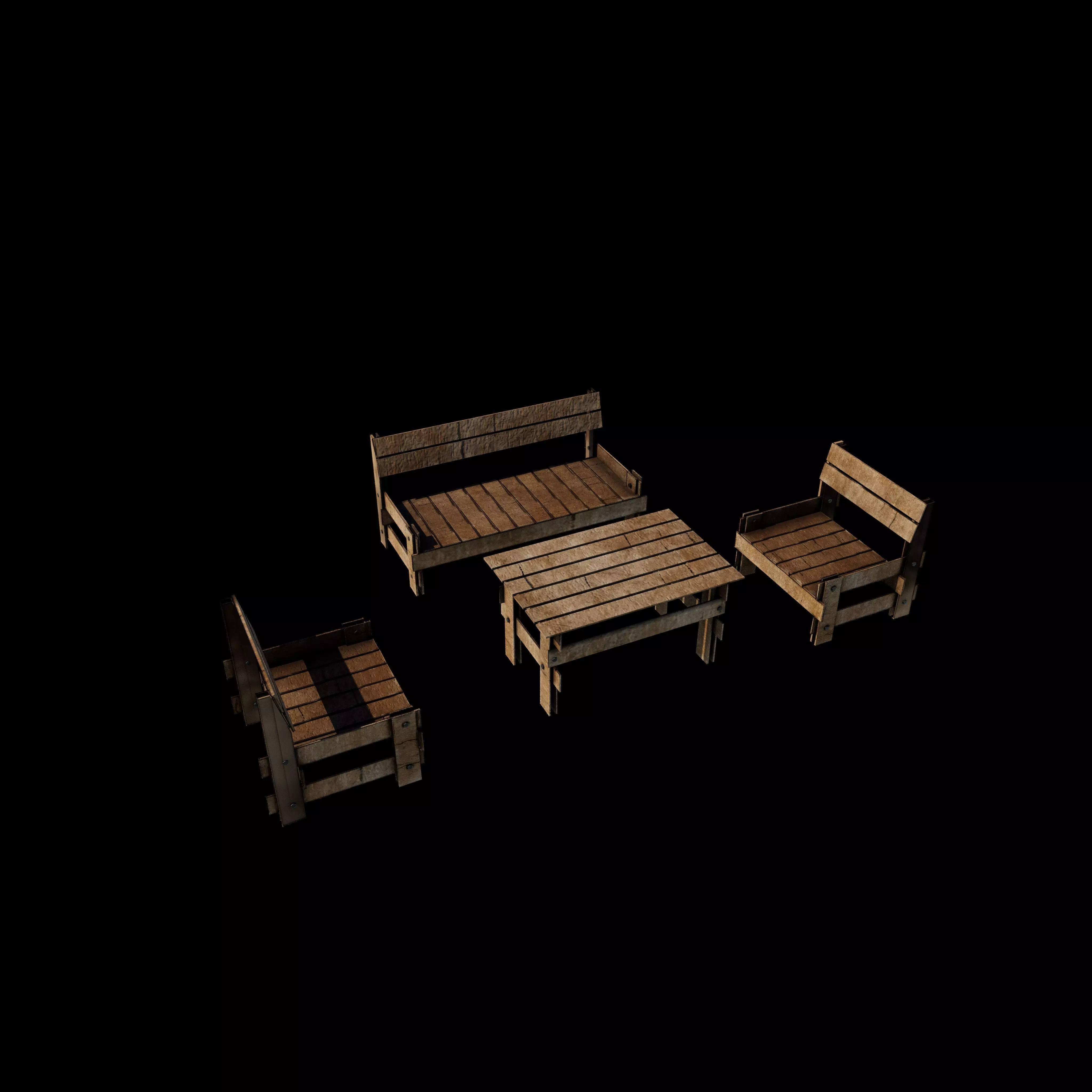 Garden Furniture 3D model_0