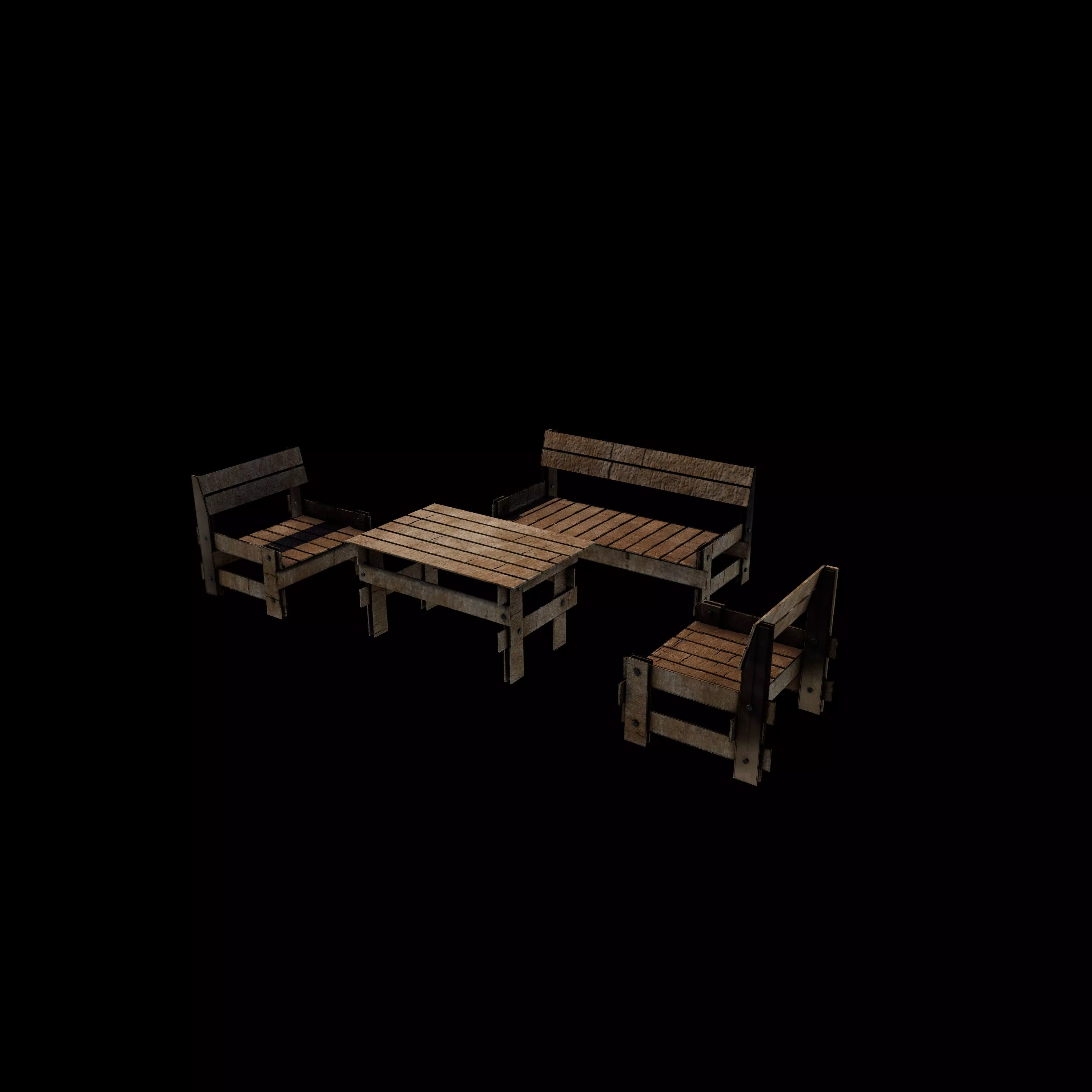 Garden Furniture 3D model_4