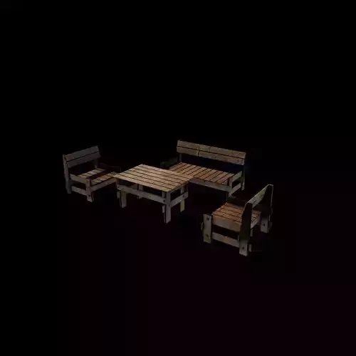 Garden Furniture 3D model 4