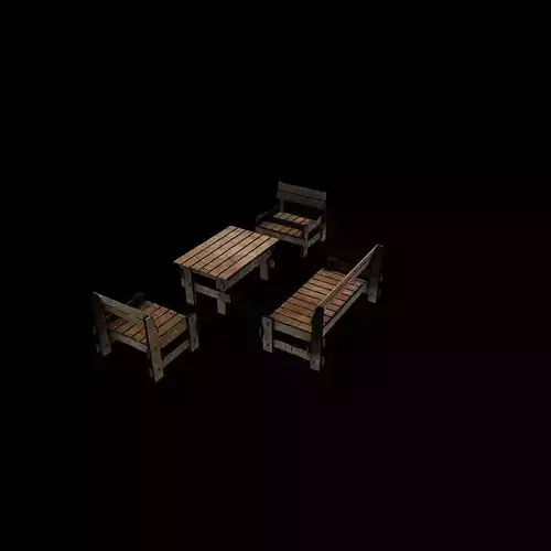 Garden Furniture 3D model 5