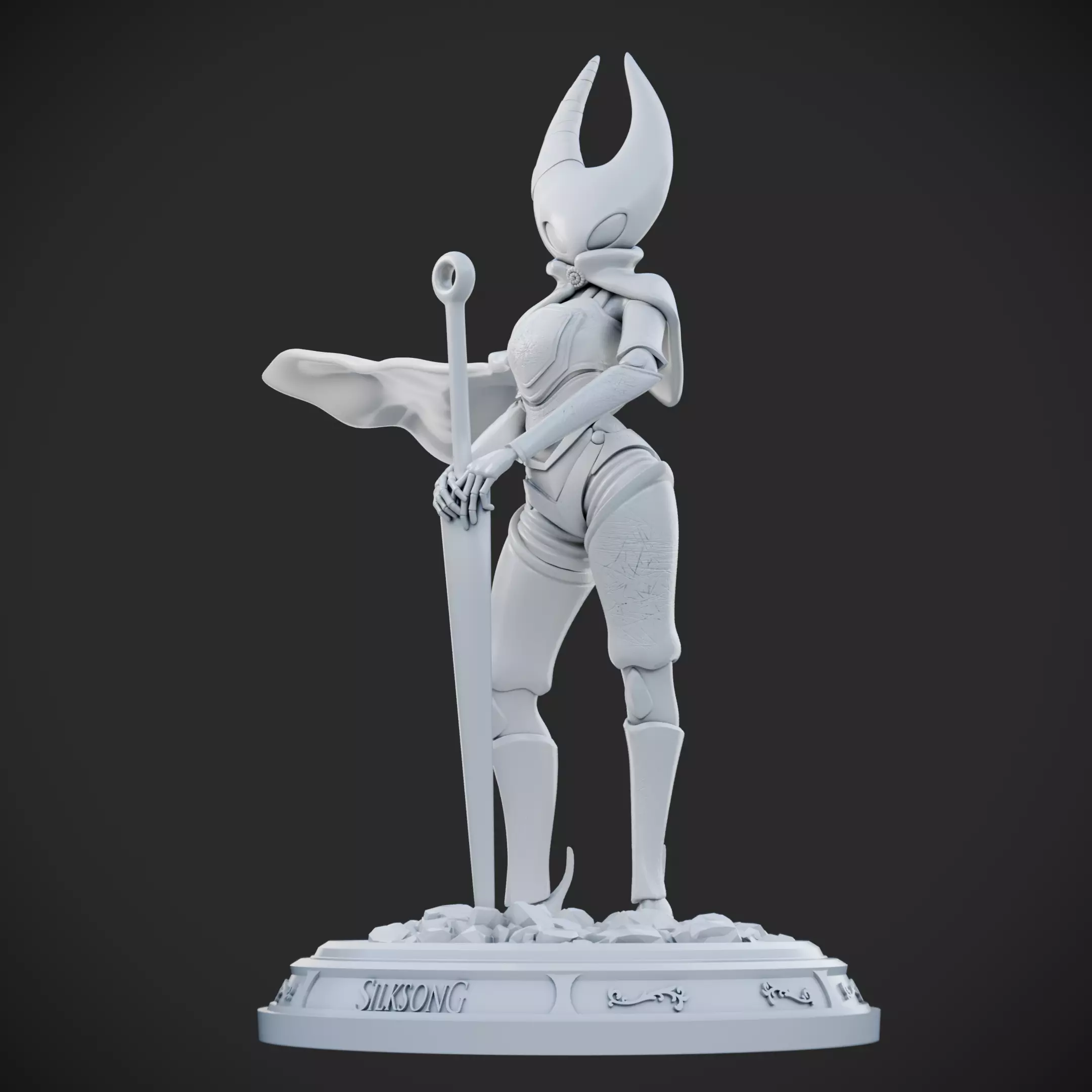 Hornet SilkSong - Hollow knight Fanart 3D print model_6