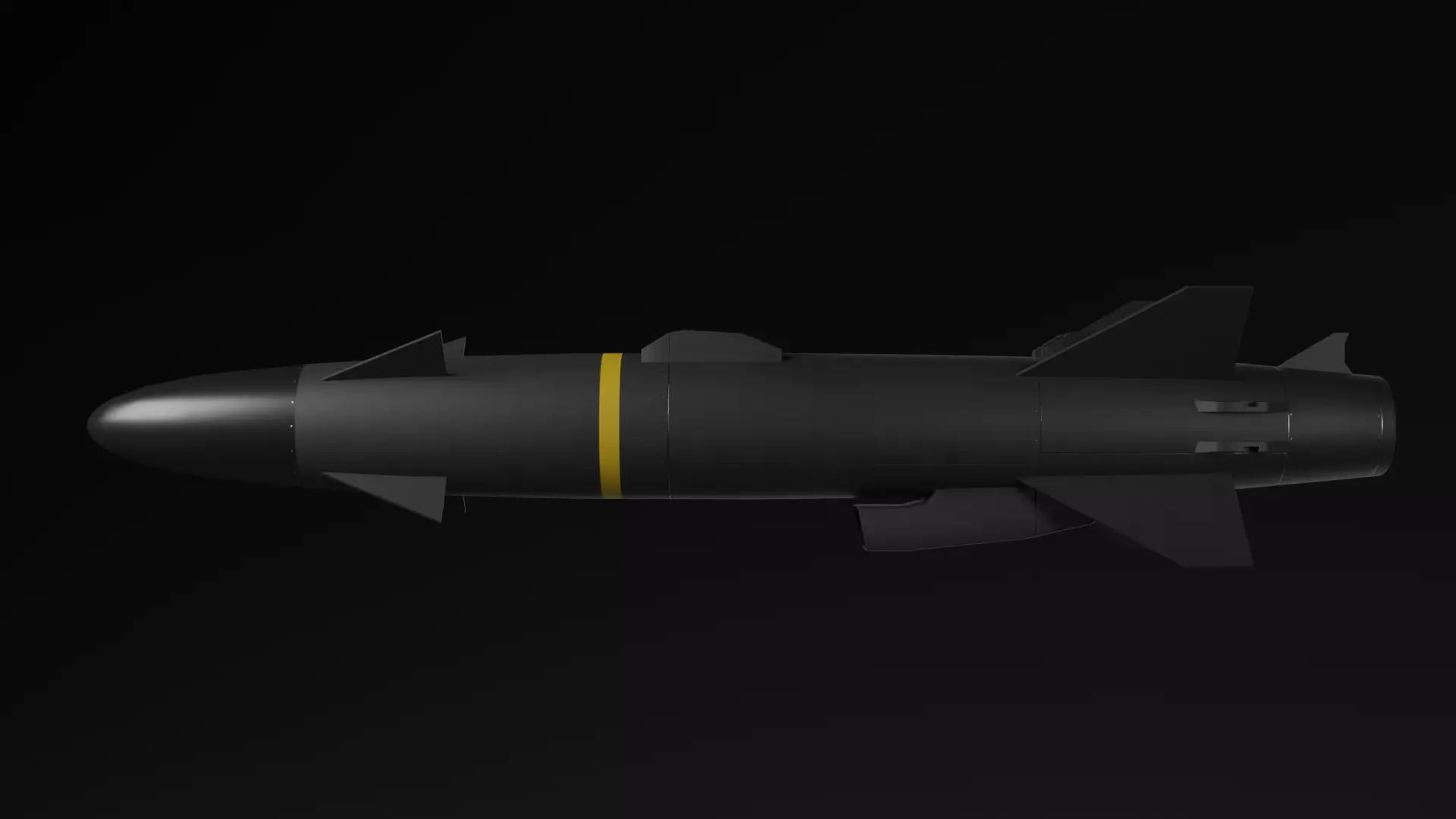 Low Poly RBS-15 Mk4 Anti-Ship Missile Game Ready Low-poly 3D model_2