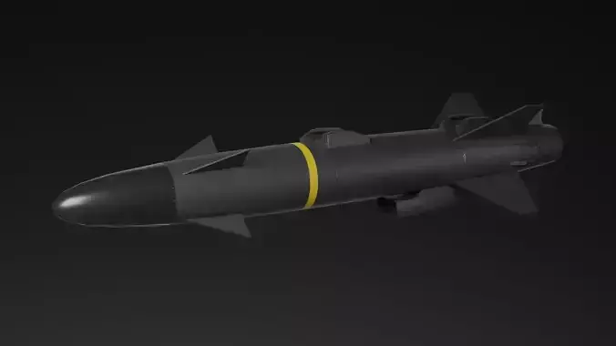 Low Poly RBS-15 Mk4 Anti-Ship Missile Game Ready