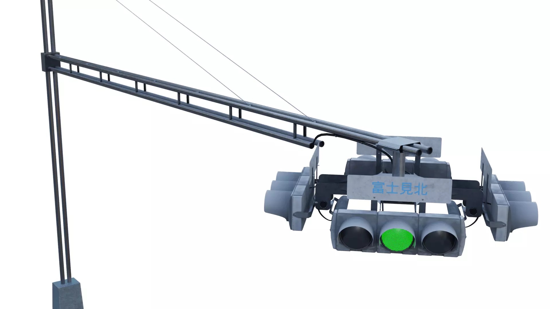 Traffic Light Intersection 3D model_8