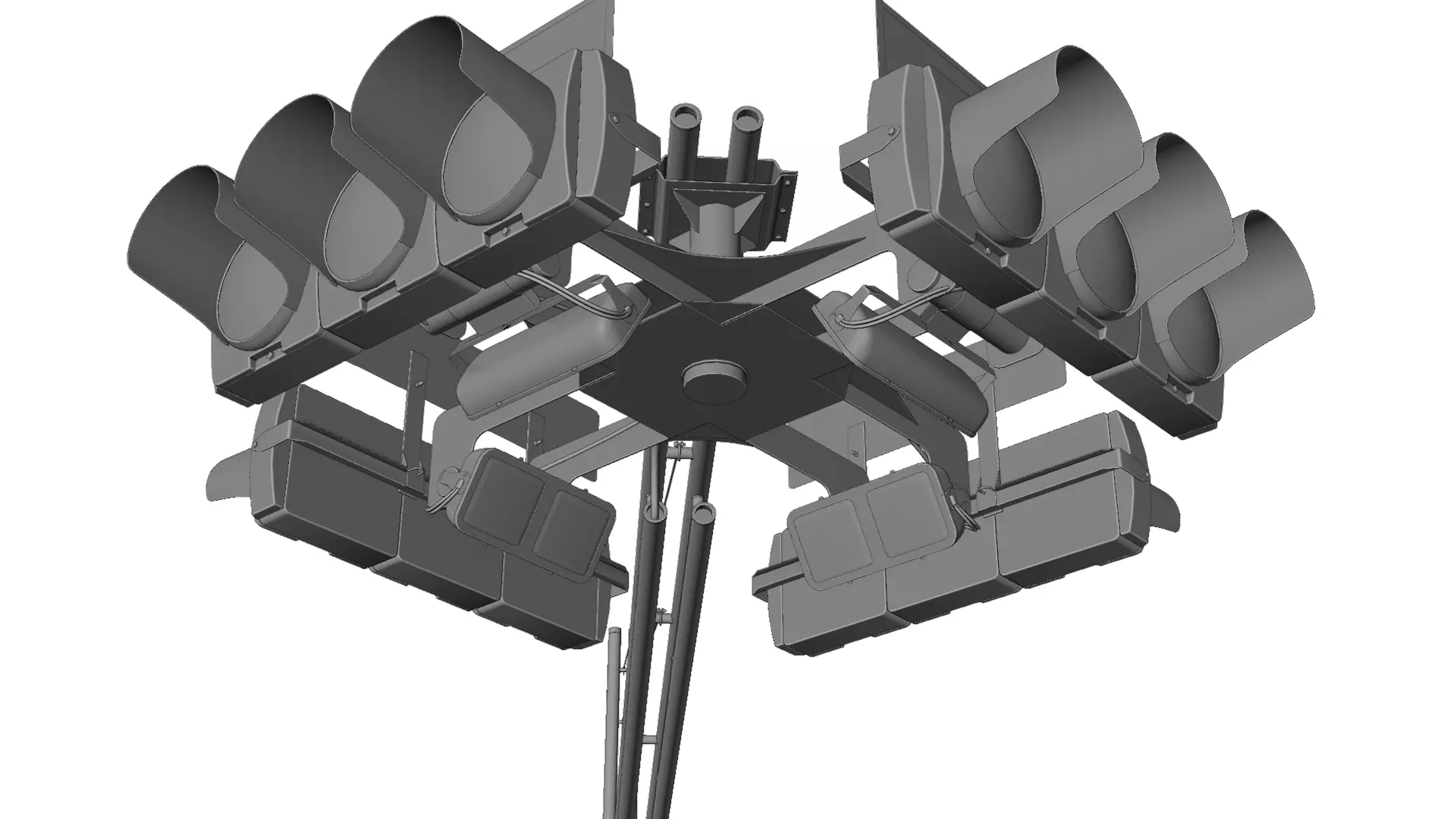 Traffic Light Intersection 3D model_14