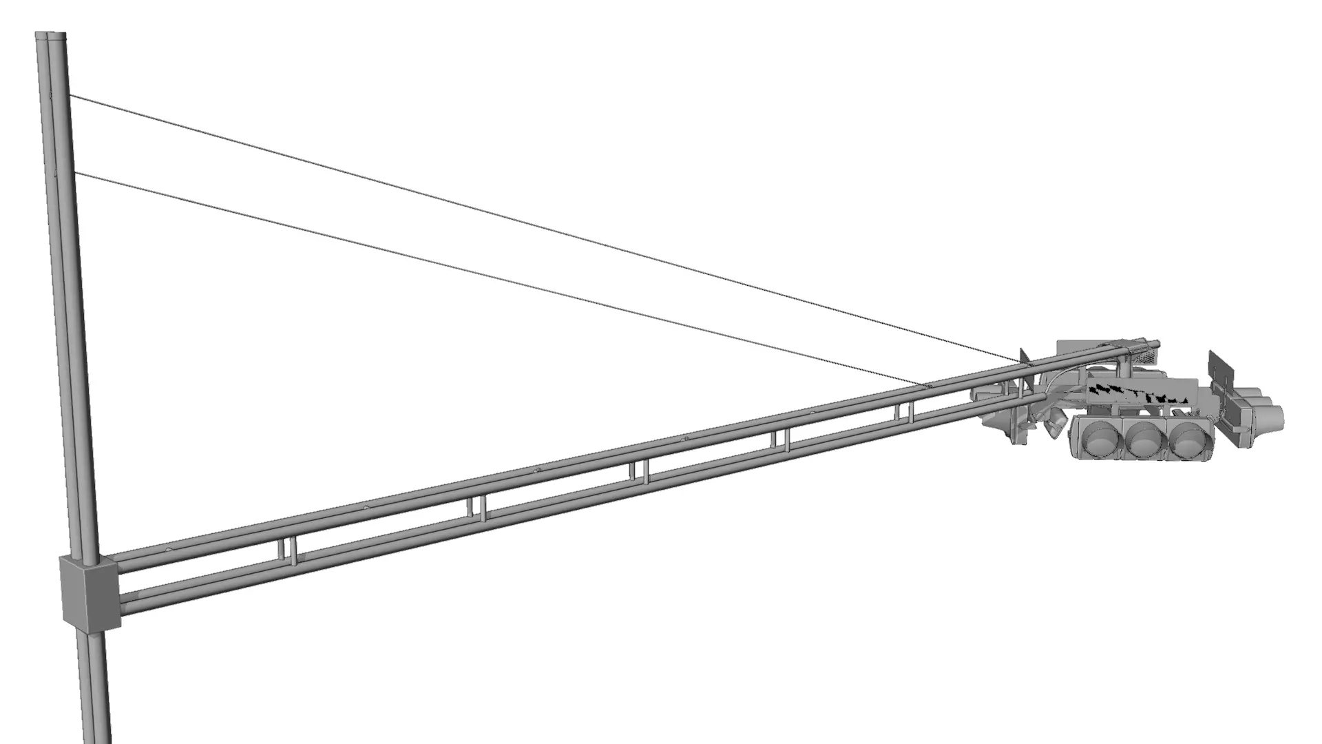 Traffic Light Intersection 3D model_13