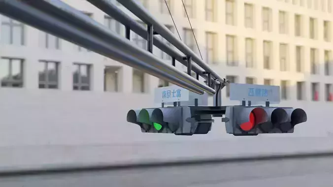 Traffic Light Intersection 3D model