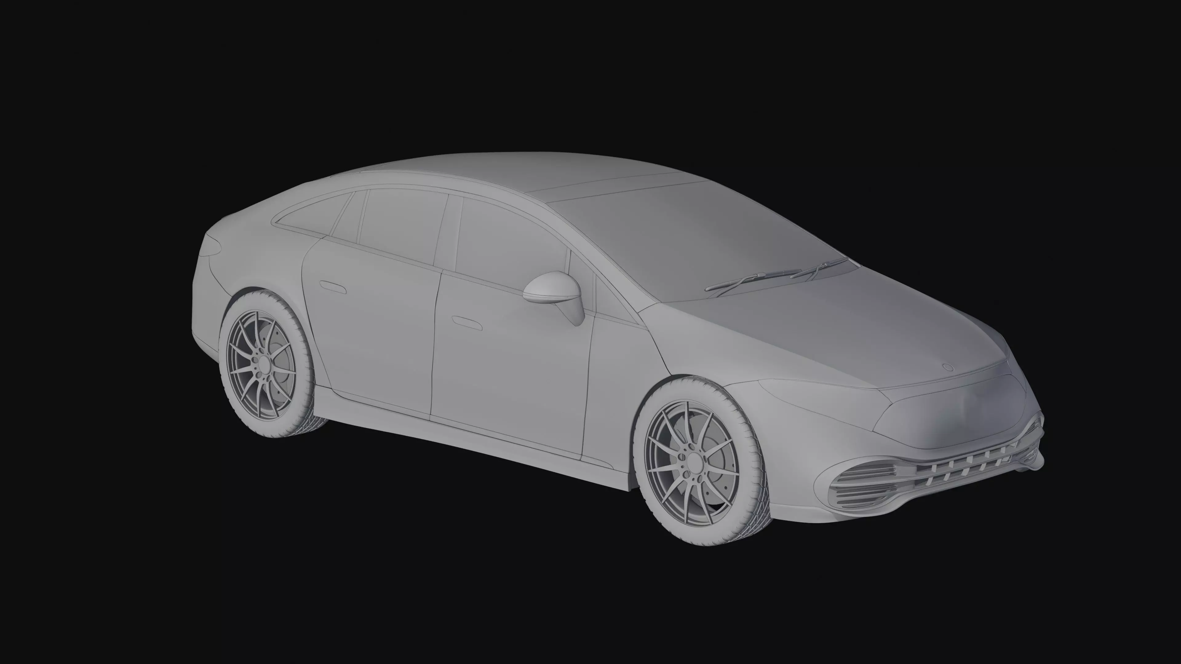 Mercedes Benz EQS 2021 Free 3D model_10