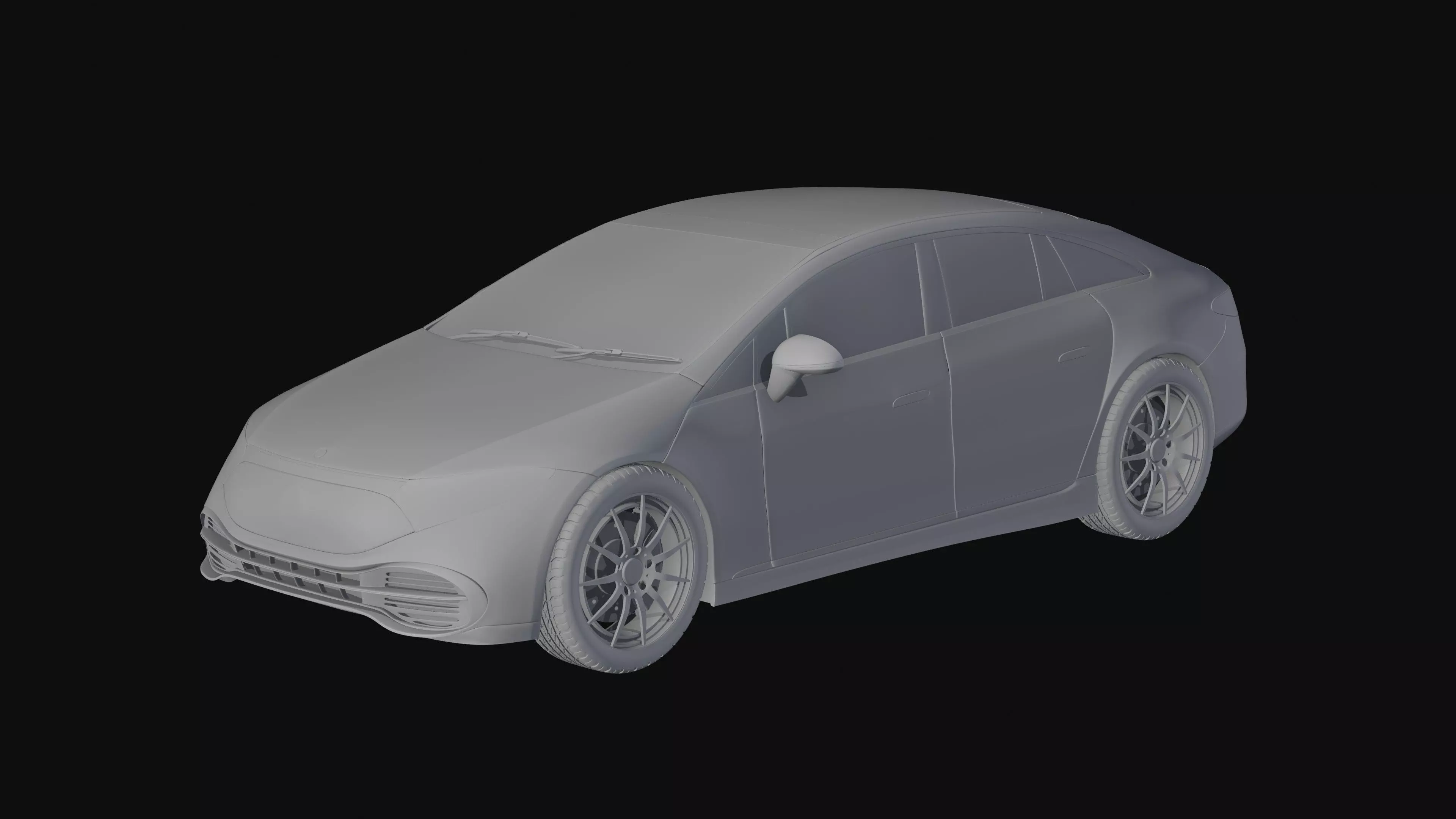 Mercedes Benz EQS 2021 Free 3D model_9