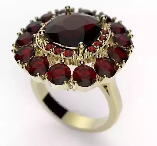 Ring with stones