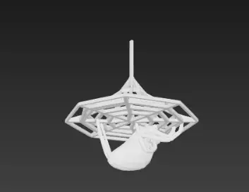 Dark Black Spider Hugging Gray Web 3D Model 3D print model_4