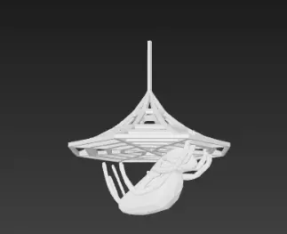 Dark Black Spider Hugging Gray Web 3D Model 3D print model_3