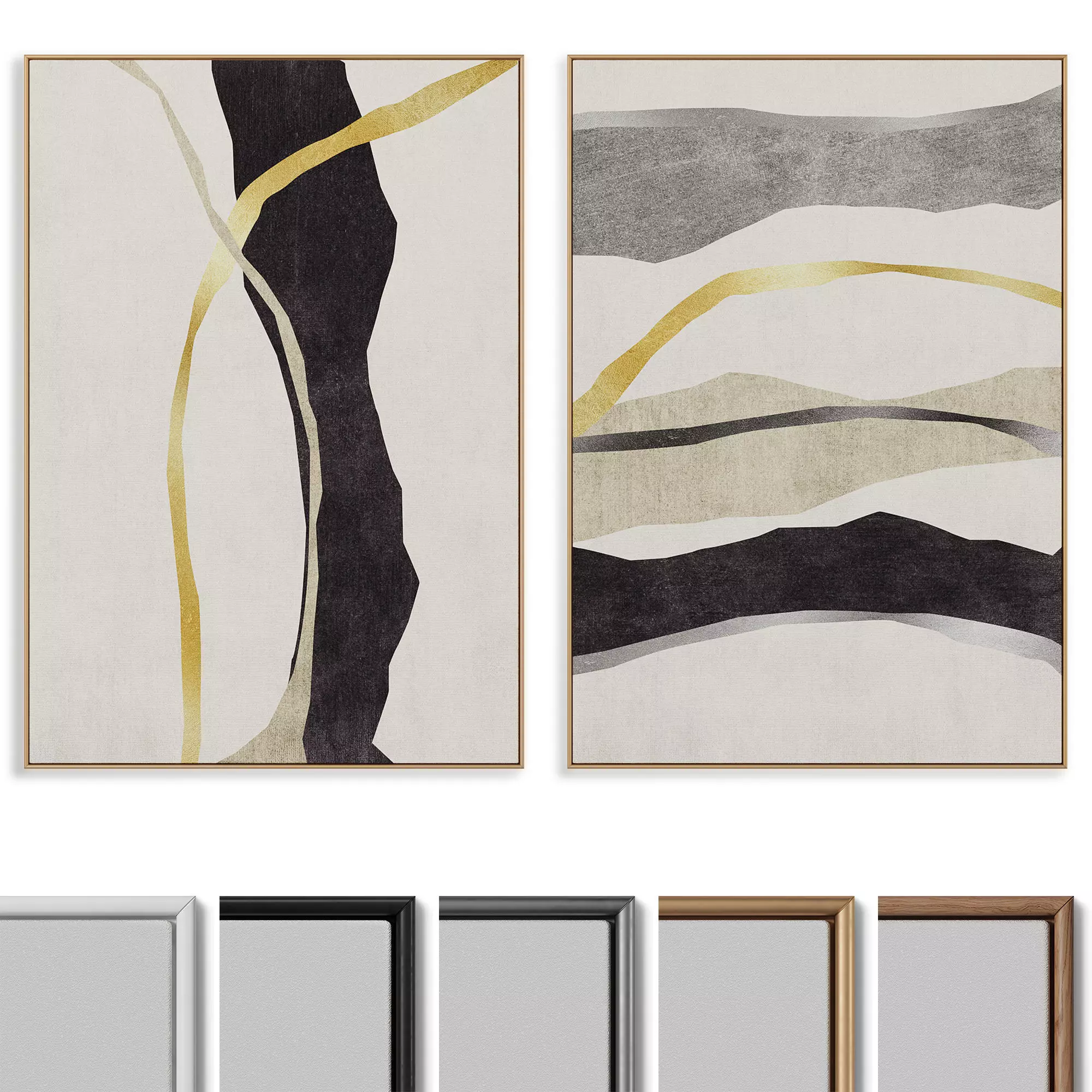 Abstract Painting Frame set 3D model_0
