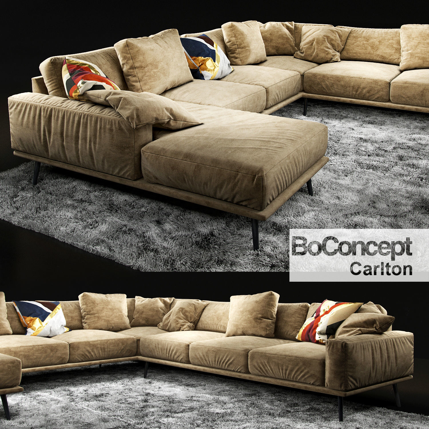 Sofa BoConcept Carlton 3D model_1