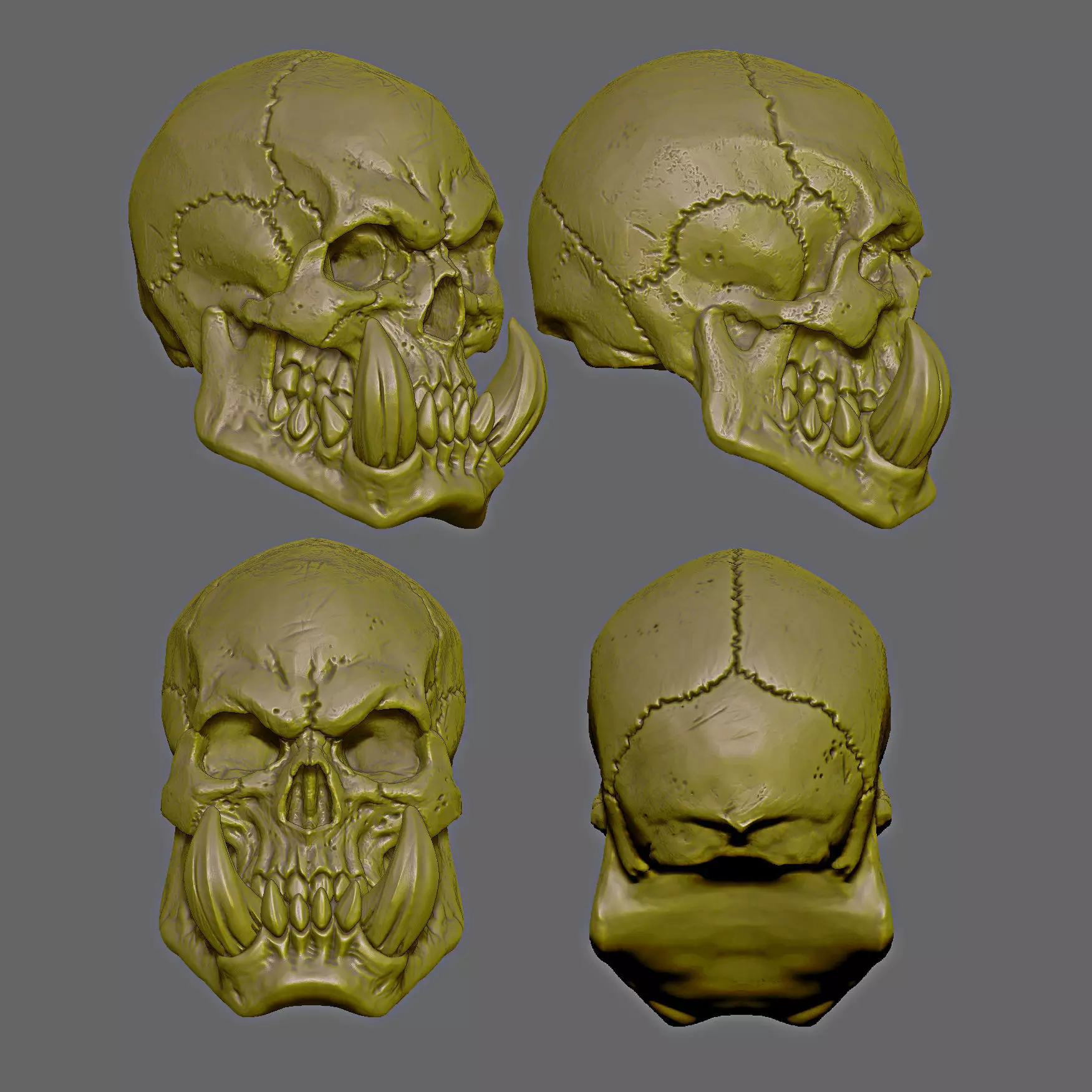 Skull of Guldan 3D print model_3
