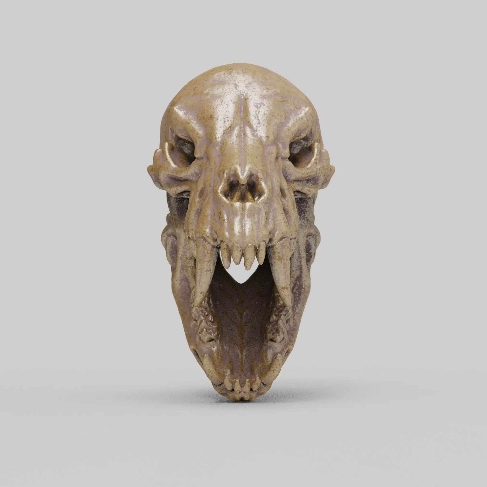 Werewolf Skull 3D print model_3