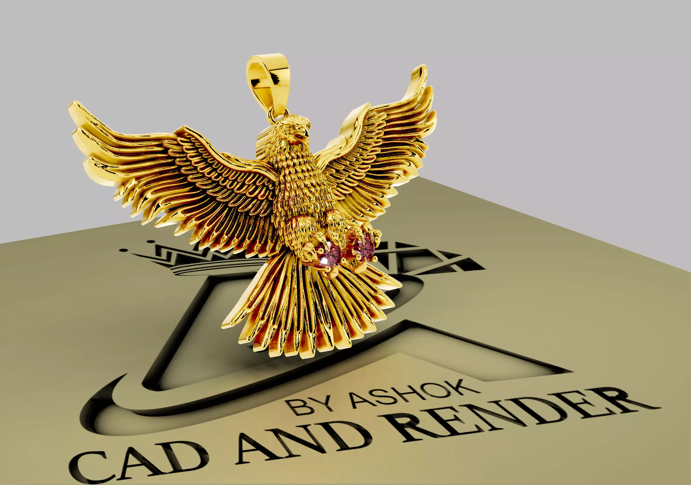EAGLE -2 PENDANT 3D print model_0