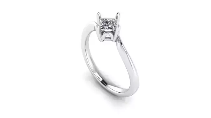 Princess Cut Diamond Solitaire Ring